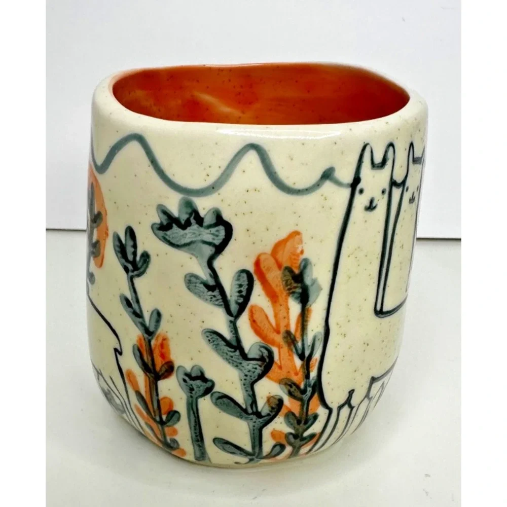 Wild Alpaca Ceramic Vase Planter Alex Sickling Anthropologie 4.5